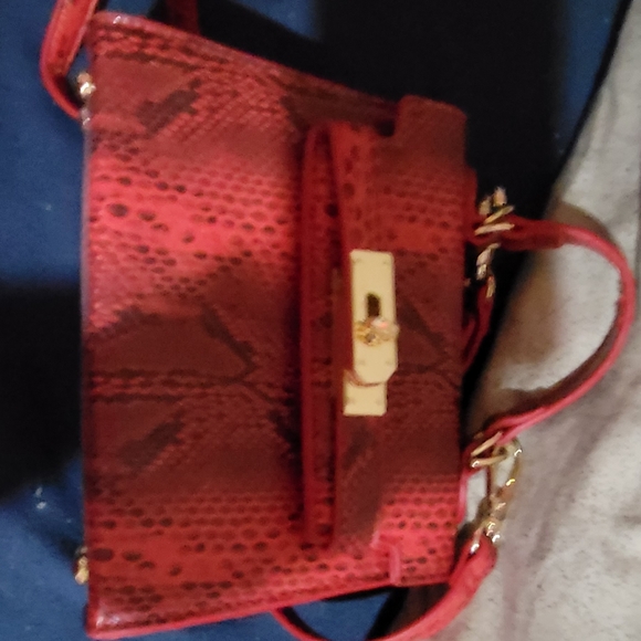 Red snake skin purse - Picture 3 of 3